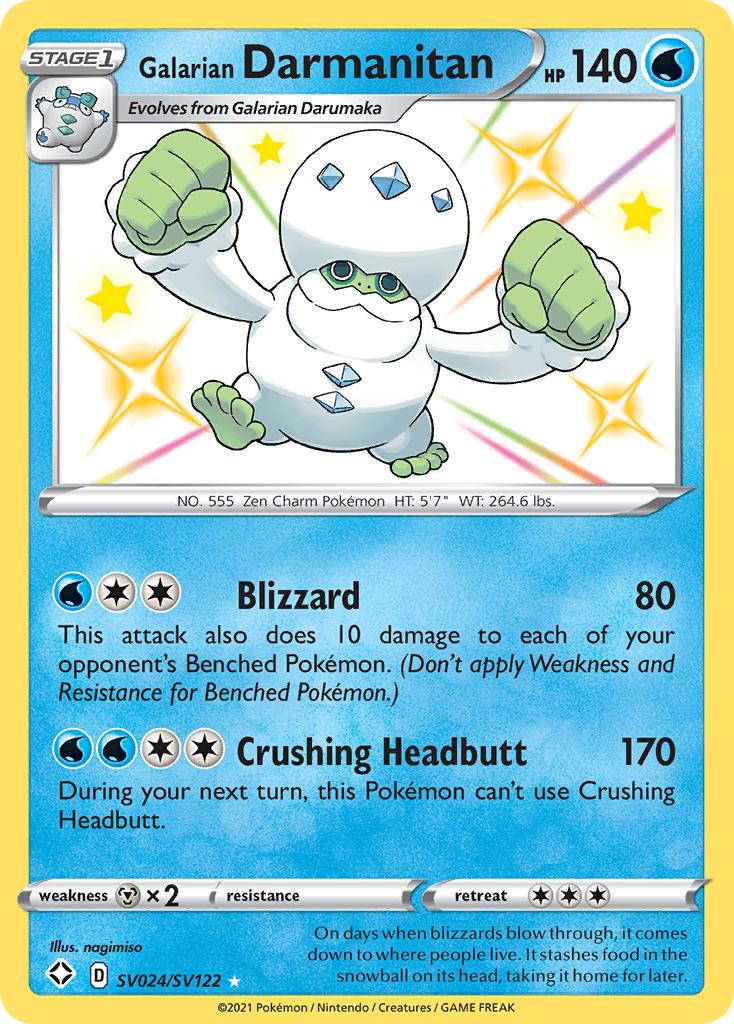Shining Fates Galarian Darmanitan Pokémon card